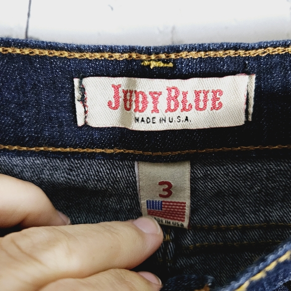 JUDY BLUE | high waist flare leg bell bottom exposed button fly stretch jeans - Picture 6 of 8